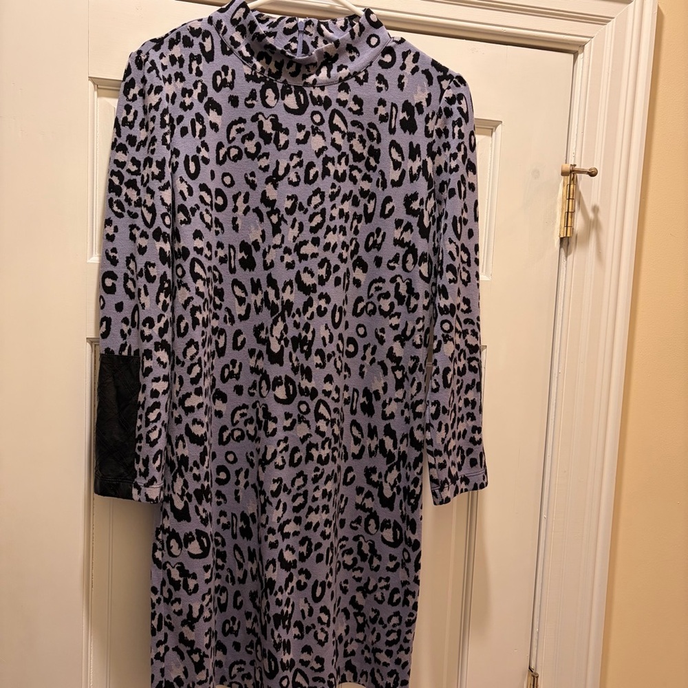 Tyler Boe Black and Lavender Knit Dress